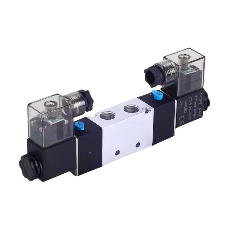 4V220-08 Two Position Five Way Electric Coil Pneumatic Air Control Solenoid Valve