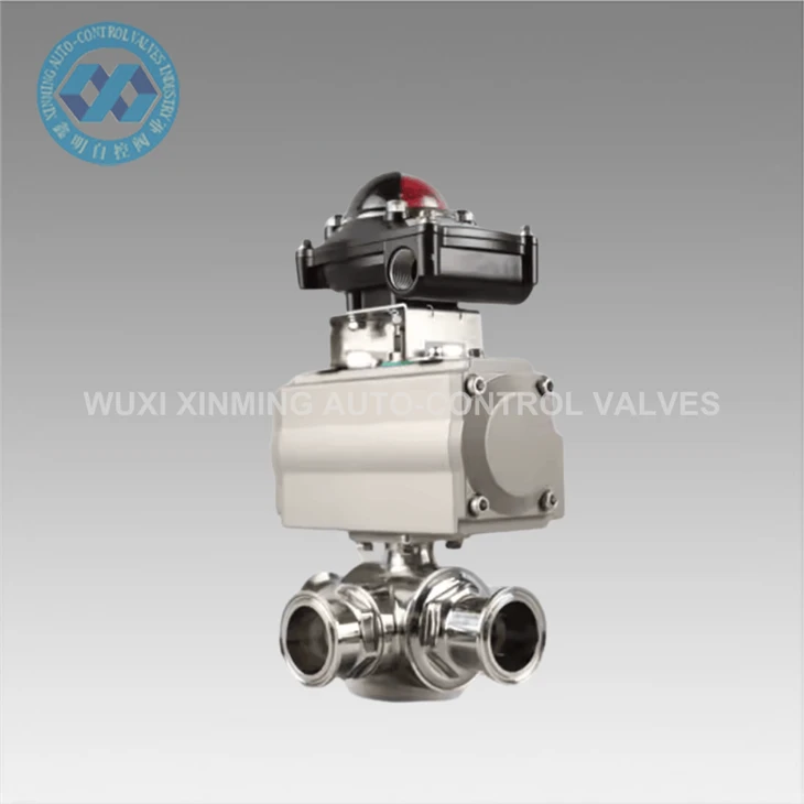 info-1-1 L-t Stainless Steel Pneumatic Three-way Ball Valve