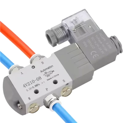 Válvula solenoide neumática de control de flujo de precisión al por mayor con accesorios