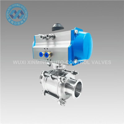 Acero inoxidable de grado sanitario 304 316 válvula de bola